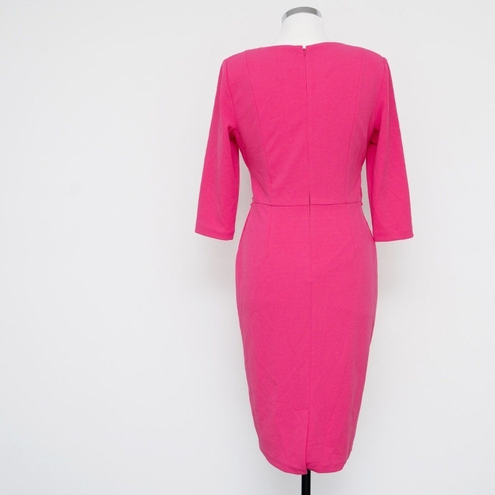 Adrianna Papell - Pink Knit Crepe Sheath Dress‎ - Picture 4 of 13